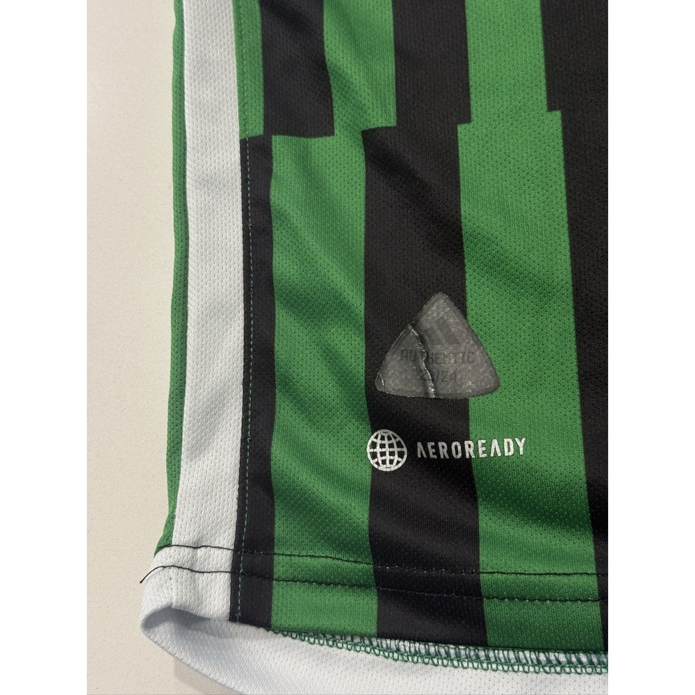 adidas Austin FC Jersey Mens M Green Black AEROREADY MLS Soccer Slim Fit YETI - Picture 9 of 16